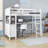 Dorie Kids 6 Drawers Wooden Loft Bed With Desk and Shelves-920519155-920519154