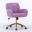 Chaise de bureau, chaise de bureau à poils de lapin artificiel, chaise de bureau pivotante et chaise de coiffeuse réglable-458024770