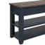 Console bleue 48 po, bois de pin massif, 3 tiroirs et 2 tablettes, fonctionnelle pour le bureau personnel, bois de chambre à coucher - bleu, tiroirs de rangement, couloir-689456593-689456594