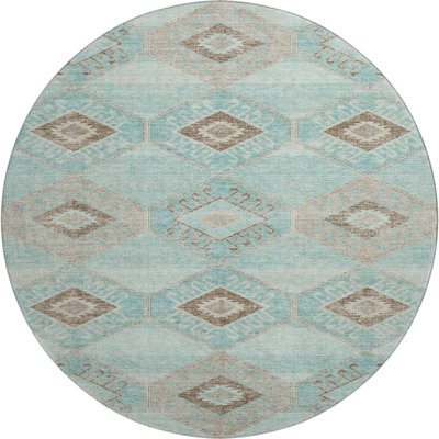 Premium Machine Washable Xamiera AMF1857 Aztec Rug