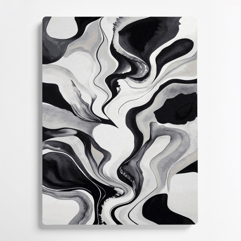 Aquarelle abstraite 1, art mural en métal brun, H 8 po x l 10 po