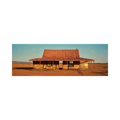 Abandoned House On Desert, Silverston, New South Wales, Australia - Wrapped Canvas Panoramic Print