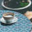 East Urban Home Floral Fitted Round Tablecloth Indigo Sea Blue 112834-1175227343