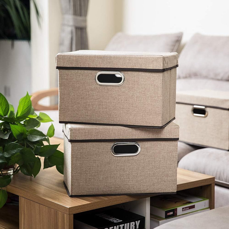 Cubes de rangement pliables avec couvercles [paquet de 3]
