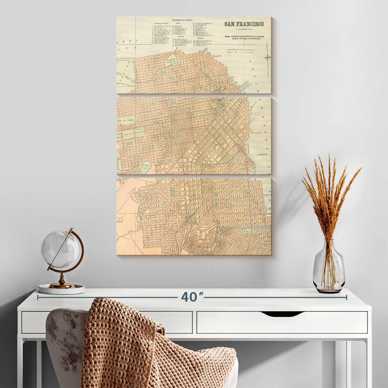 Aliaz San Francisco Map, 32" H x 20" W