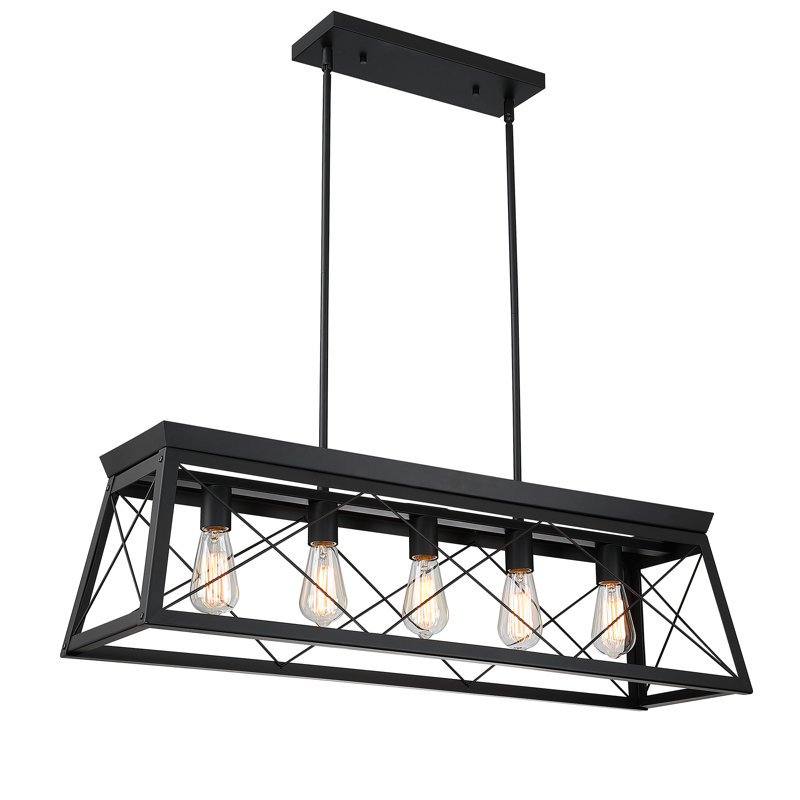 Lisa-Mary 5 - Light Kitchen Island Pendant, Matte Black