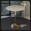  Table de salle à manger à hauteur de bar 36 po avec plateau en panneau de fibres à densité moyenne et base en acier doré-133293811