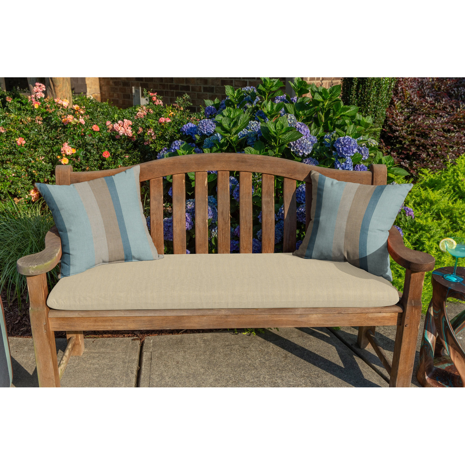  Outdoor Square Pillow Cover & Insert, 18"H x 18"W, Gateway Mist Sunbrella®