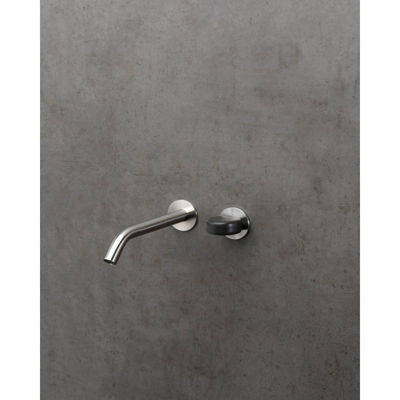 Acquaco Linki Io Wall Mount Two-Hole Single Handle Bathroom Lavatory Faucet with 3-5/8'' Spout Reach