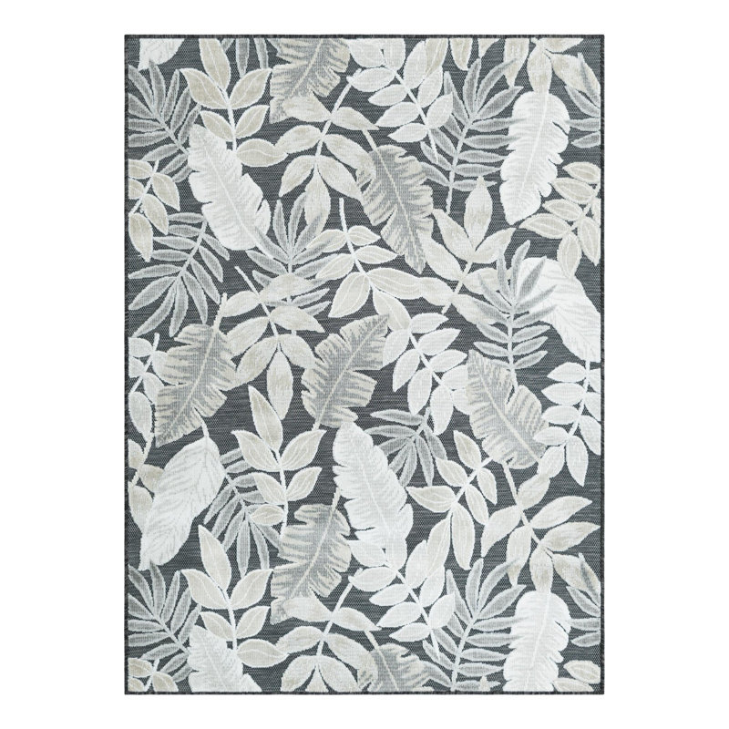 Firman Floral Indoor / Outdoor Rug, Rectangle 4'5" x 6'1"
