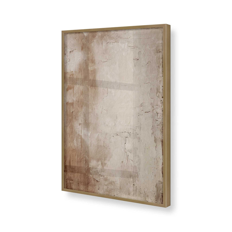 Fresco's Silent Tale I, Cadre simple brossé doré, H 37,25 po x l 25,25 po