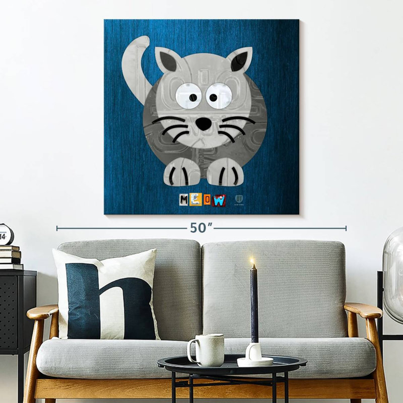 Crowle Meow The Cat, 33" H x 33" W