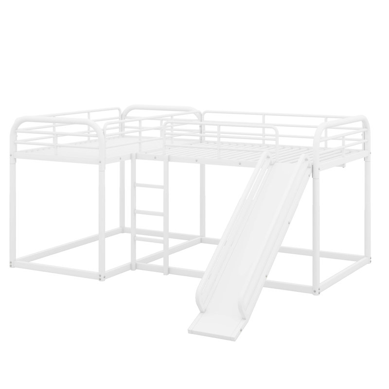Lit superposé simple en L Levick, Blanc