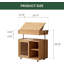 Table de bout en bois massif avec roulettes-1559028580-1559028586