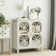 Retro Storage Cabinet With Tempered Glass Doors