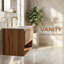 30" Wall Mounted Bathroom Vanity Base with Large Drawer & Open Compartment, Invisible Handles (Basin Not Included)