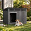 Niche pour chien en résine résistante aux intempéries et à toit amovible 24,15 po H (noir)-305157383-307201082