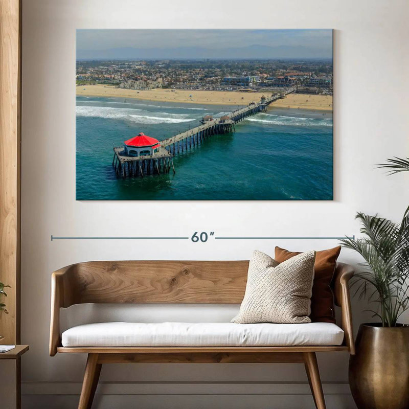 Vue de la jetée Aletra Huntington Beach, H 34 po x l 51 po