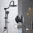 10" Rainfall Shower Head And Handheld Showerhead Combo Shower System With Slide Bar, Matte Black