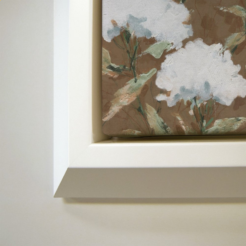 «Mocha Garden I» par Carol Robinson - Impression sur toile, 28" H x 40" W, White