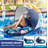 Inflatable Pool Floats With Removable Canopy, Large Pool Beach Floating Raft Lounge With 2 Cup Holders, Swimming Inflatable Pool Floats For Beach, Lake, Party