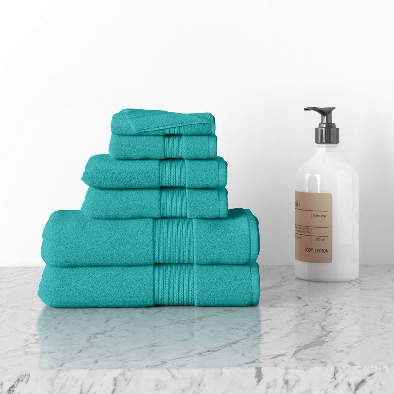 Leone 100% Cotton Plush Mulit-Size Set, Aqua