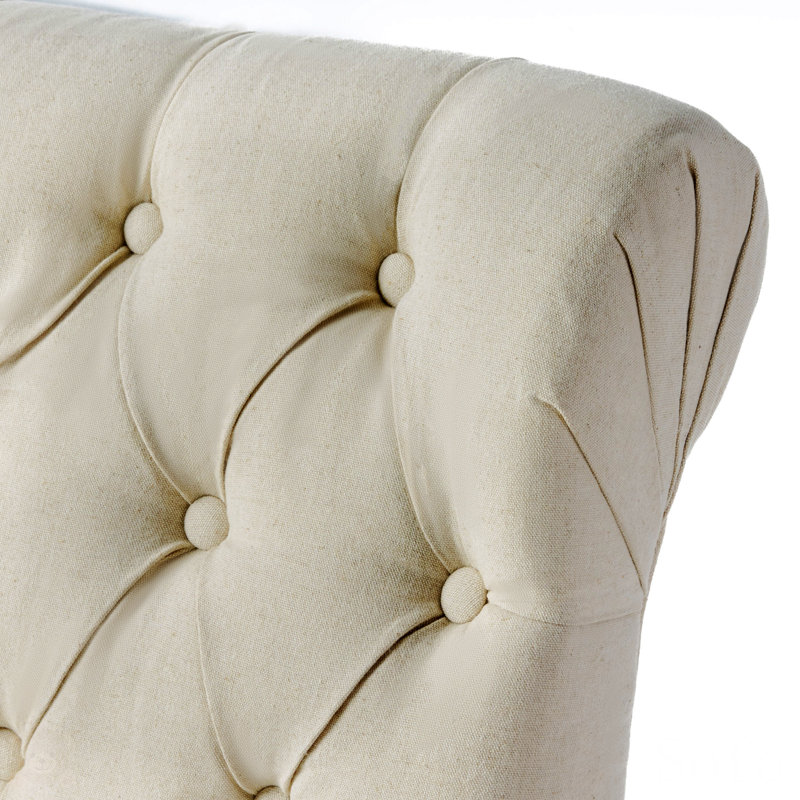 Reidsville 20'' H Tufted Upholstered Parsons Chair, Ivory