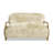 Enchante 52.5" Sheepskin Accent Loveseat, Taupe Beige Genuine Fur