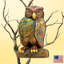 Ornement en bois de forme suspendue ave hibou