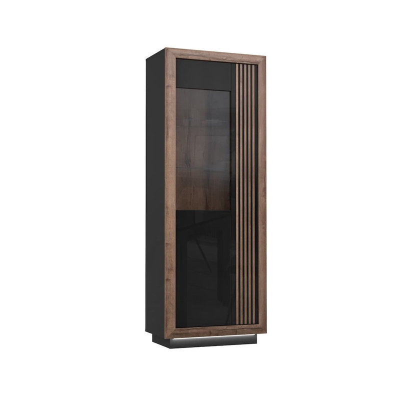 Savona 74cm Left-Hinged Display Cabinet with LED Lighting