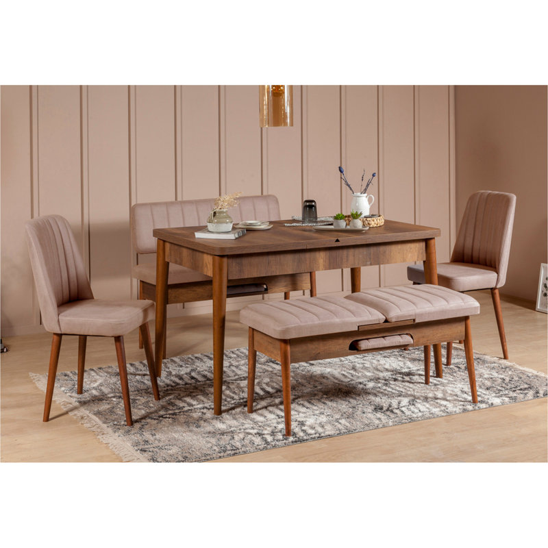 Banc rembourré Vioria, Brun