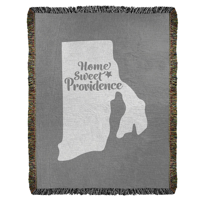 Jeté en coton tissé providence rhode island, l 60 po x L 80 po, Gris