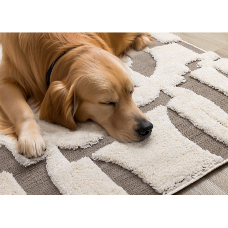Tapis gris-blanc Hopwood, Rectangle 7 pi 10 po x 10 pi 6 po