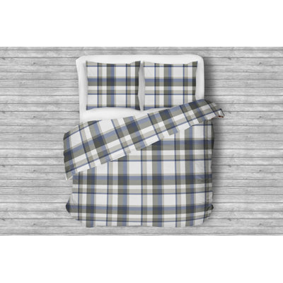 Plaid Duvet Cover Set with Pillowcases