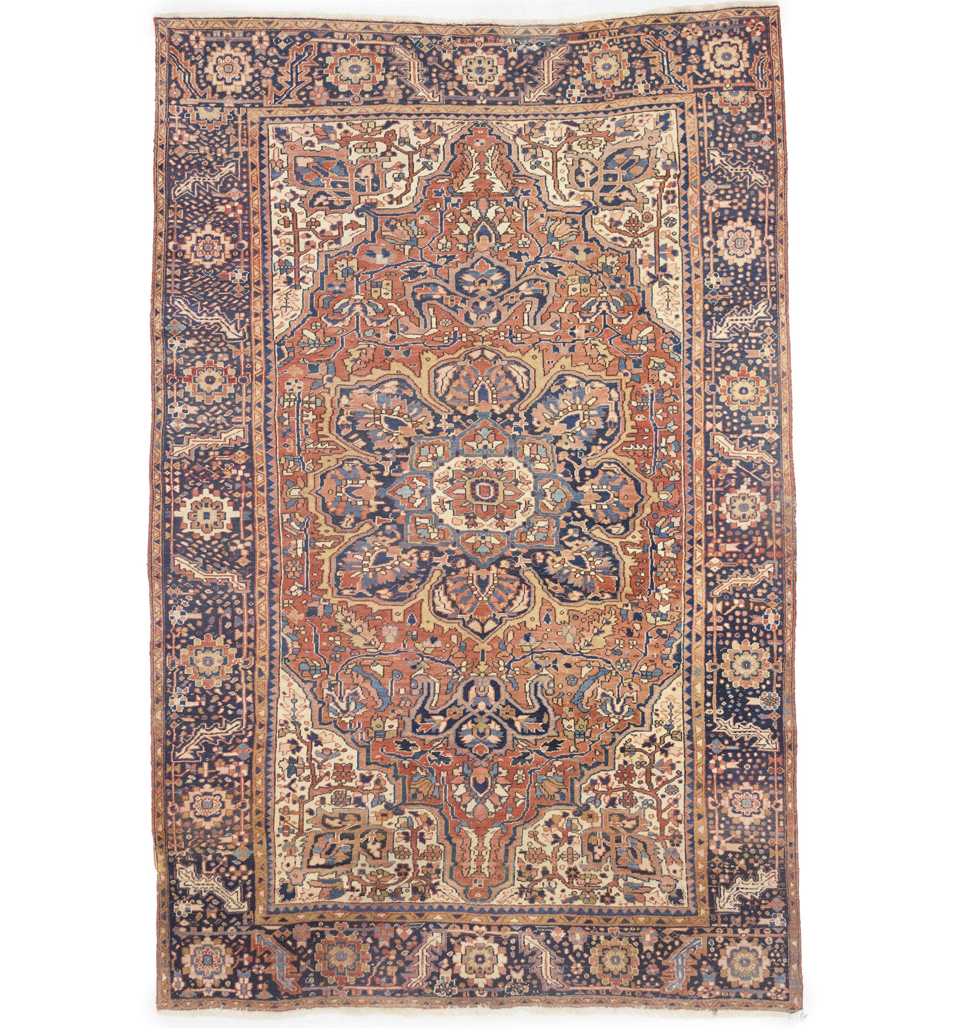ADMINRUGS Muted Rusty Red Tribal 8X12 Handmade Oriental Area Rug | Wayfair