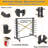 Heavy-Duty Mobile Lumber Rack & Pipe Rack | 8-Bin Storage System with 2,000 LB Load Rating​ | Industrial Rolling Platform Base, Fork Pockets & Locking Casters