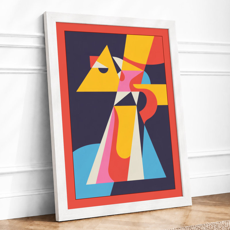 Curious Geometry Geometric - Framed Print, A3 - 42.0 x 29.7 cm, White