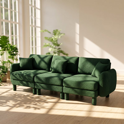 Canapé 3 places en tissu bouclé Urban Arm l 109,4 po x P 35,8 po x H 35 po