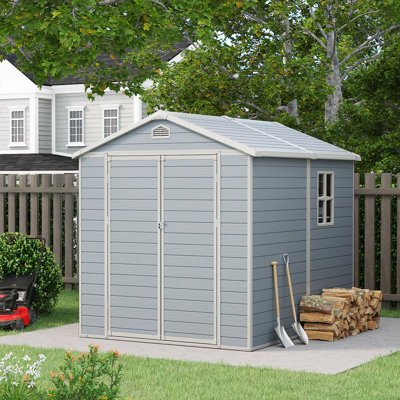 6 ft. W x 8 ft. D  Resin Storage Shed