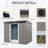 8Ft X 6Ft Outdoor Metal Storage With Lockable Sliding Doors And Transparent Plate For Garden, Lawn-121497816