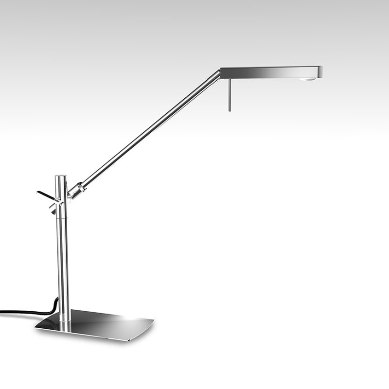 Rye Adjustable Metal Desk Lamp, Silver