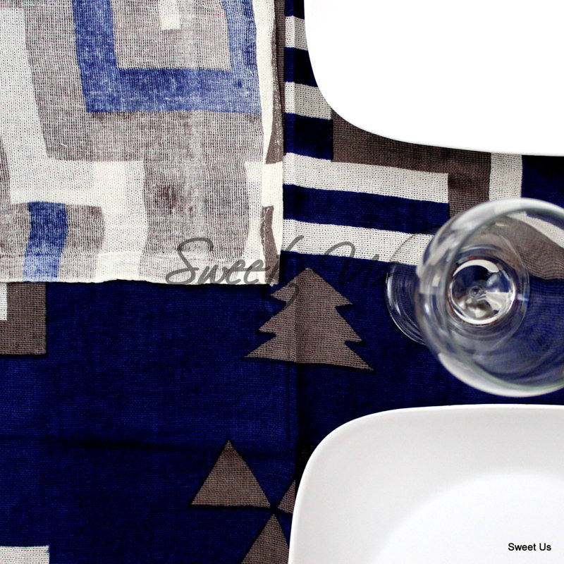 Abedraouf Floral 100% Cotton Thanksgiving Tablecloth