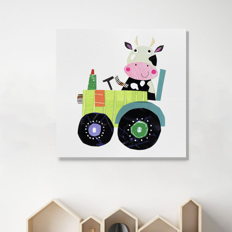 « jolie cow cow », peinture sur toile tendue, H 10 po x l 10 po x P 1,5 po