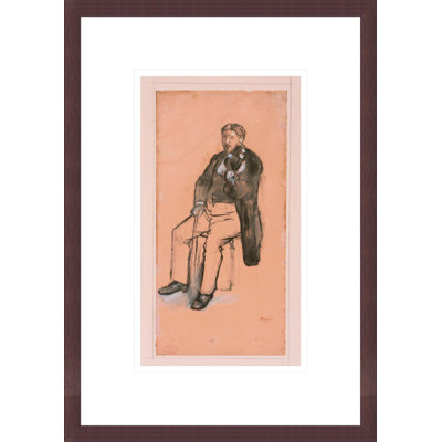 Joueur de violon assis par Edgar Degas, impression giclée sur cadre
