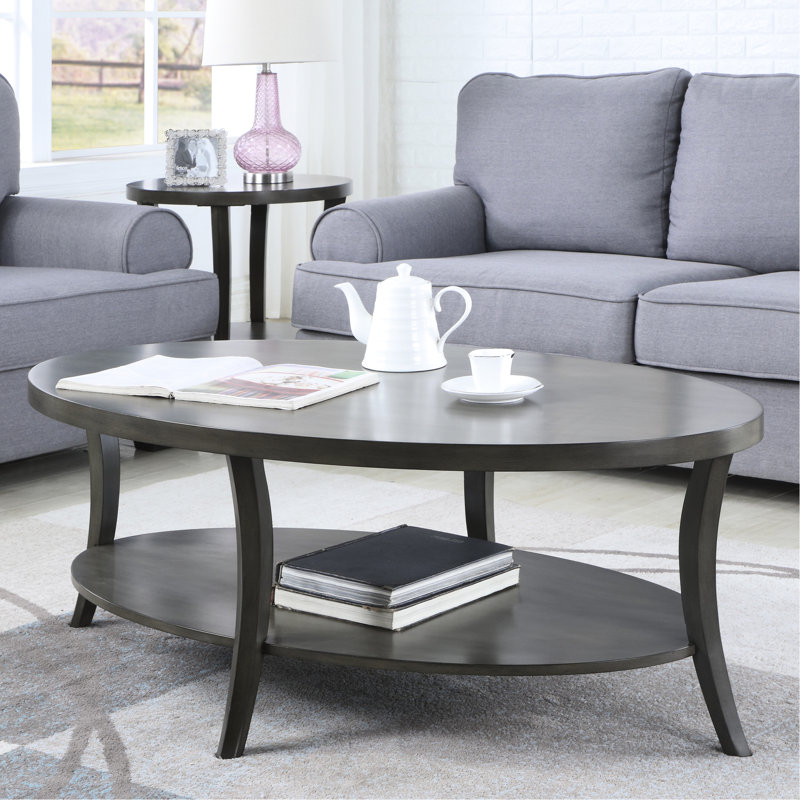 Table basse ovale Chic Grey, Gris
