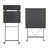 Folding Patio Bistro Set ' 3-Piece Rattan and Steel Cafe Table and Chairs for Porch Deck