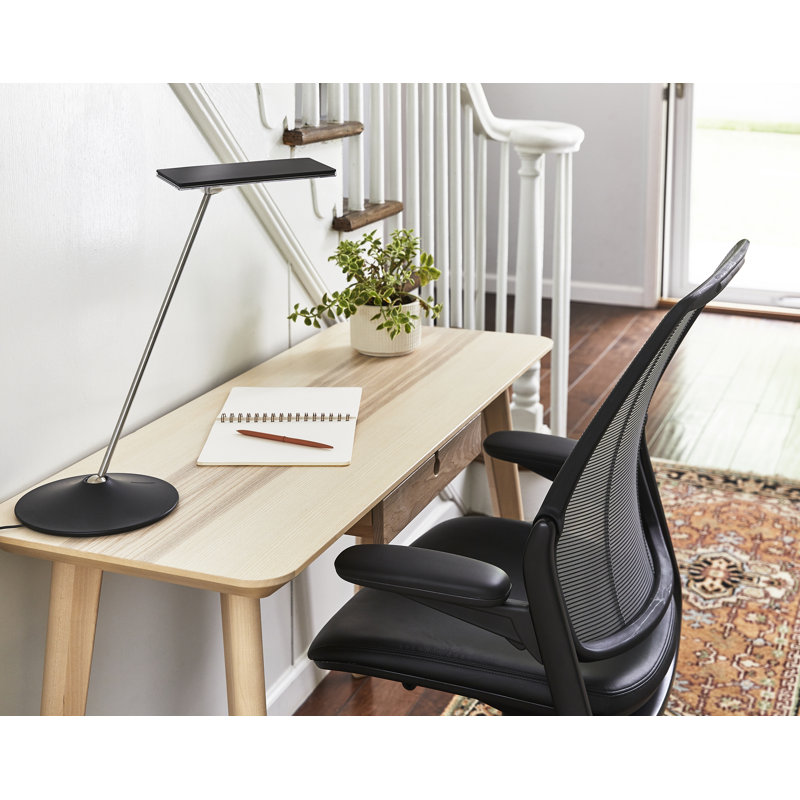World LM, Black Ergonomic Task Chair with Poppy Seed Backrest, and Light Brown Autumn Upholstered Seat, Black, Black Mesh