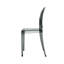 Ensemble de 4 chaises empilables en acrylique gris foncé Ghost