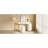 Luxury Makeup Vanity Desk with 3-Color LED Mirror & Stool, Adjustable Length Vanity Table with Movable Side Cabinet, 6 Drawers Storage, Marble-Look Sticker Top, PU Leather Drawers, Gold Stainless Stee