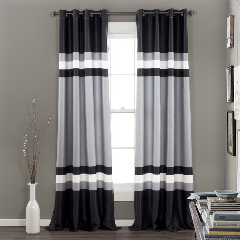 Room Darkening Curtain Pair, Black
